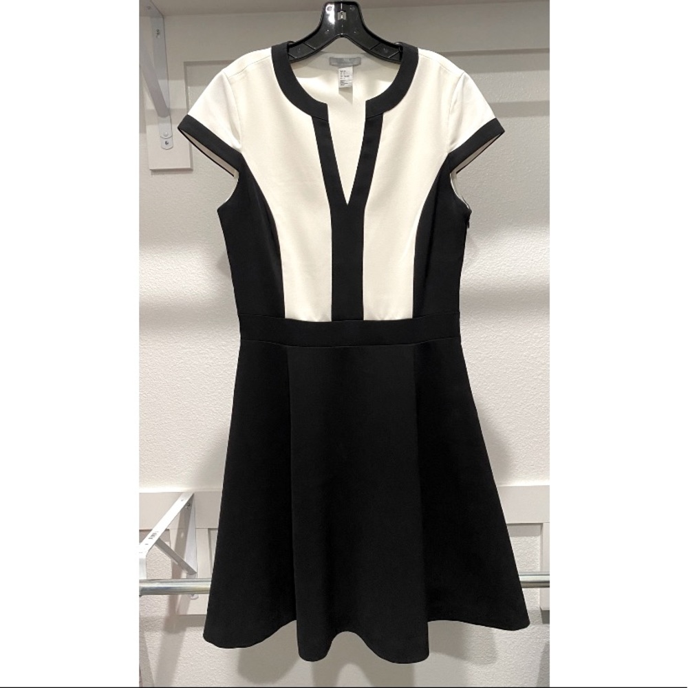 H&M black and white dress